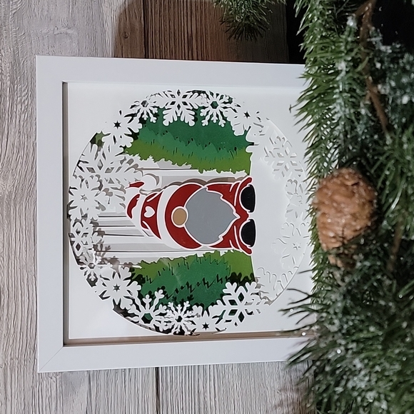 Hand Crafted Other - Handmade Shadow Box with Gnome